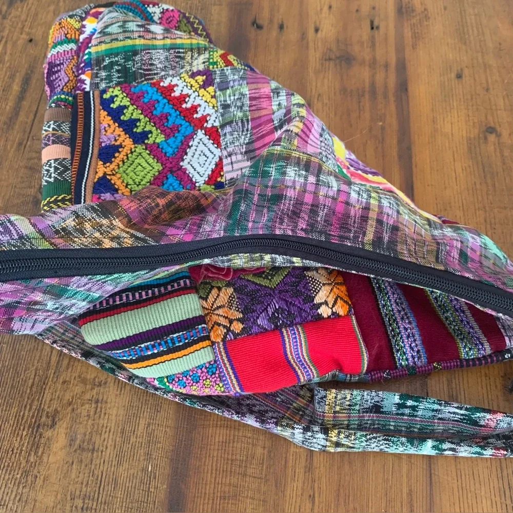 Bohemian Patchwork Embroidered Multicolored Large Hippie Boho Bag